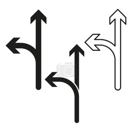 Arrow icon. Direction choice. Move forward. Vector illustration. EPS 10. Stock image.