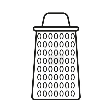 Kitchen Grater Icon. Line drawing of a kitchen grater. Vector illustration. EPS 10. Stock image.