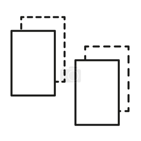 Symbole für die Transformation mobiler Geräte. Smartphone-Rotation und Flip-Symbole. Die Bildschirmorientierung ändert sich. Vektorillustration. EPS 10. Archivbild.