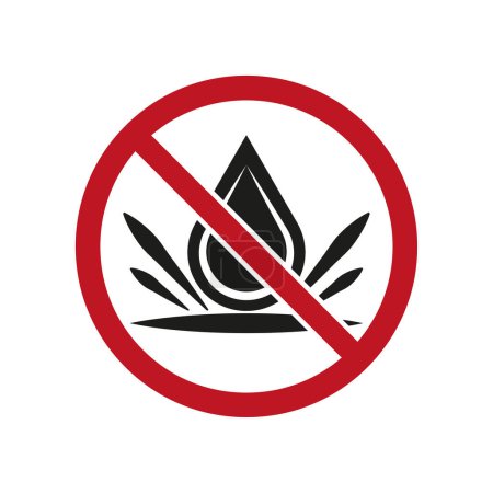 No hay señal de llama abierta. Símbolo de prohibición de fuego. Icono de seguridad y advertencia. Ilustración vectorial. EPS 10. Imagen de stock.