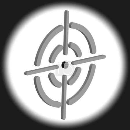 Aim Scope Icon. Precision and target vector illustration. EPS 10. Stock image.