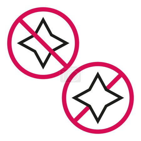 Allow and deny star icons. Decision-making concept. Selective access symbols. Vector illustration. EPS 10. Stock image.