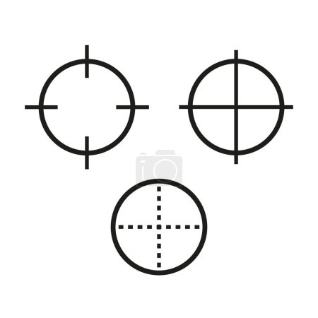 Illustration for Crosshair targets set. Precision and focus concept. Aiming reticles collection. Vector illustration. EPS 10. Stock image. - Royalty Free Image