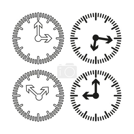 Circular arrow diagrams. Vector cycle process icons. Directional flow charts. EPS 10.