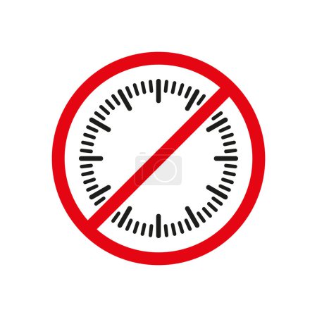 No Speed Limit Vector sign. Speedometer forbidden symbol. Restricted velocity indicator. EPS 10.