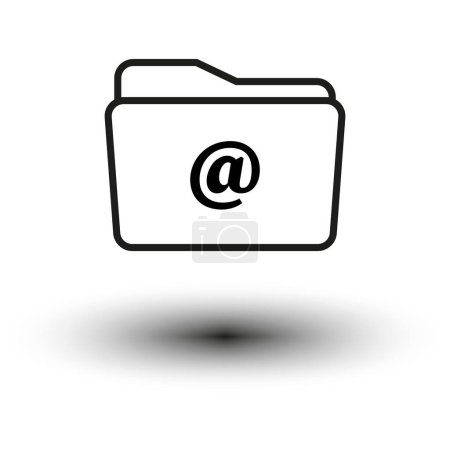 Email folder vector icon. Digital document organization symbol. Email management graphic illustration. Communication archive concept. EPS 10.