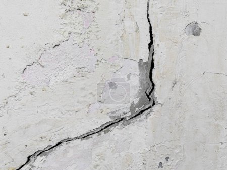 Photo for Walls or surfaces from cement cracked or damaged by earthquakes. - Royalty Free Image