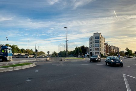 Photo for Cars driving on the road in Brussels - Royalty Free Image