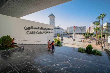 Téléchargez les photos : La gare principale de Casablanca au Maroc - en image libre de droit