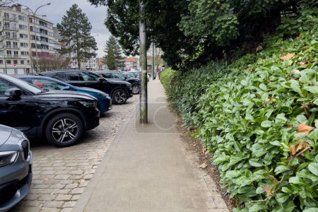 Foto de Coches aparcados en la carretera de Gante, Bélgica - Imagen libre de derechos