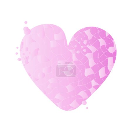 Illustration for Vector illustration of a pink heart isolated on a white background. Valentine's Day. - Royalty Free Image