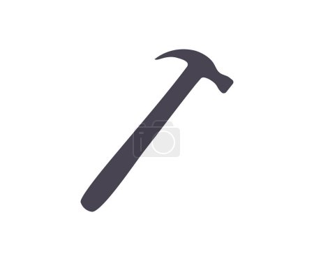Illustration for Hammer icon. Hammer simple silhouette. House repair hammer flat icon for apps vector design and illustration. - Royalty Free Image