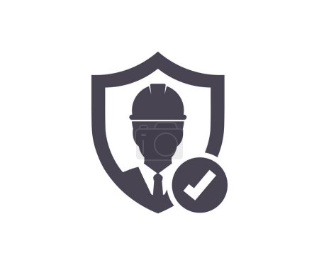 Illustration for Work Safety icon, safety first, protections, regulation icon. Personal injury, disease or death resulting from an occupational accident vector design and illustration. - Royalty Free Image