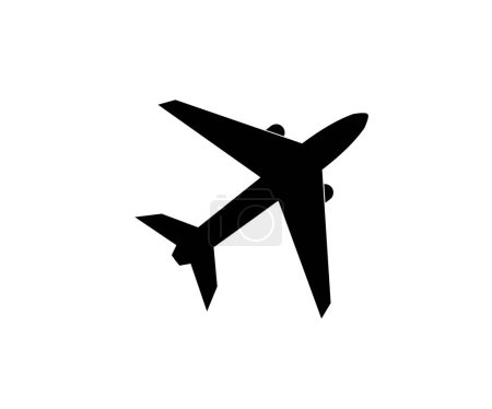 Illustration for Plane icon. Flat style. Airplane icon vector. Flight transport symbol vector design and illustration. - Royalty Free Image