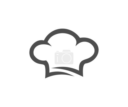 Illustration for Chef hat logo design. Restaurant sign and symbol vector design and illustration. - Royalty Free Image