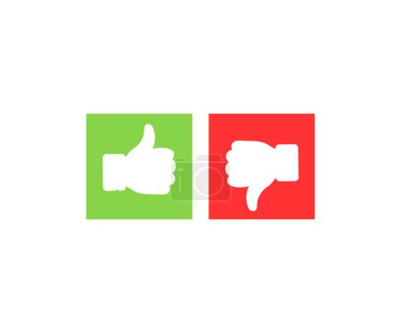 Illustration for Do and Don't. Like and dislike. Thumbs up and thumbs down icons. Social media concept  vector design and illustration. - Royalty Free Image