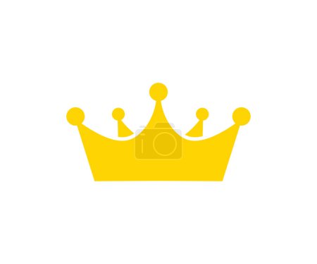 Golden crown symbol icon. Queens or kings crown. King emblem, royal symbols sign vector design and illustration.