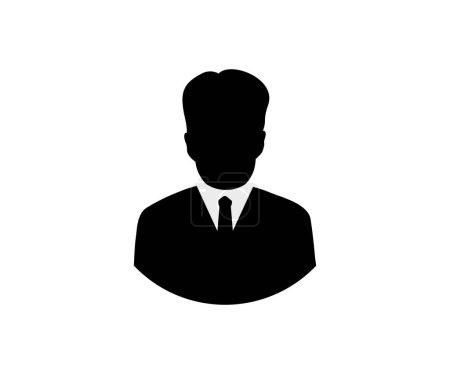 Businessman icon. Male face silhouette or icon. Man avatar profile. Unknown or anonymous person vector design and illustration.