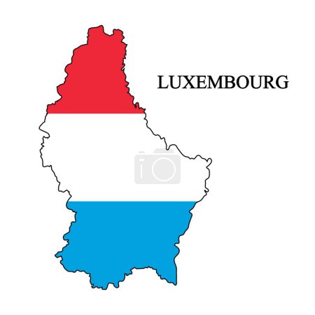Ilustración de Luxemburgo mapa vector ilustración. Economía global. Un país famoso. Europa Occidental. Europa. - Imagen libre de derechos