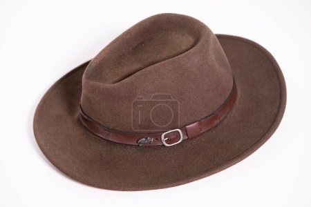 Foto de Kent, Reino Unido, 01.01.2023 A Bailey 1922 Traveler Cowboy Fedora sombrero original vintage. Famoso icono de la moda bailey de Hollywood fedora vaquero moda. - Imagen libre de derechos