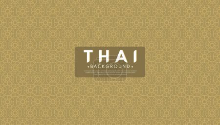 Ilustración de Fondo de patrón tailandés. concepto de estilo de flor tailandés. Vector gráfico de diseño plano estilo. - Imagen libre de derechos