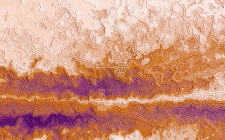 Fond abstrait coloré de couleur blanche, orange et violette, surface rugueuse. Illustration 3D Render.