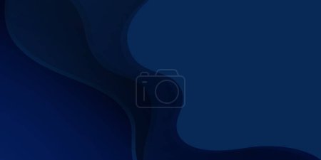Abstract midnight blue color with modern curve line, gradient pattern background. Vector illustration.