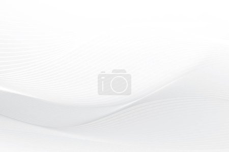 Ilustración de Color blanco y gris abstracto, fondo de rayas de diseño moderno con patrón ondulado. Ilustración vectorial. - Imagen libre de derechos