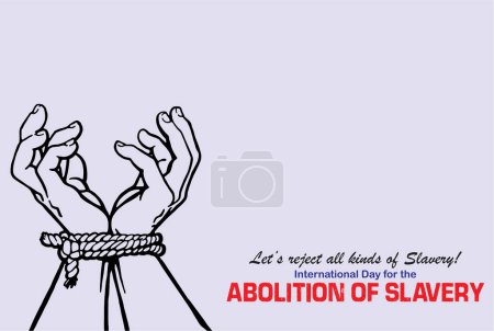 Téléchargez les photos : Journée internationale de l'abolition de l'esclavage illustration. - en image libre de droit