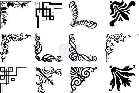 Photo for Set of decorative elements for design  isolated on white. - Royalty Free Image
