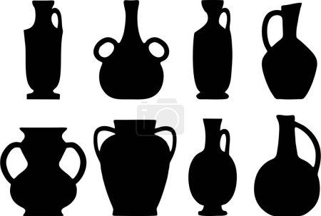 Photo for Vases icons set isolated on white background - Royalty Free Image