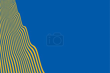 Foto de Fondo azul abstracto con rayas amarillas - Imagen libre de derechos