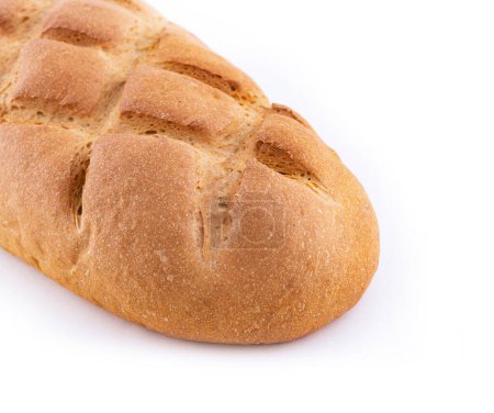 Brot aus Gerstenmalz isoliert auf weißem Hintergrund
