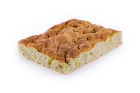 Photo for Italian focaccia isolated on white background - Royalty Free Image