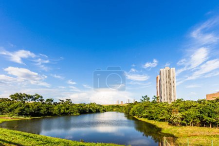 Ribeirao Preto Stadtpark, auch bekannt als Water eyes garden. Die Stadt liegt auf dem Land in Brasilien. Bundesstaat Sao Paulo.