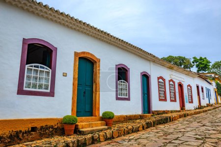 Photo for Tiradentes, Minas Gerais, Brazil: Street view of the old houses - Royalty Free Image