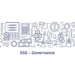 ESG Governance concepts, icons set. Banner. Template. Illustration isolated on a white background.