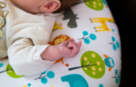 Téléchargez les photos : Nouveau-né bébé mignon main détail photo - en image libre de droit