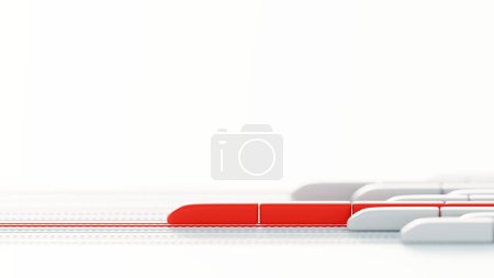 Photo for High speed rail transport concept, original 3d rendering - Royalty Free Image