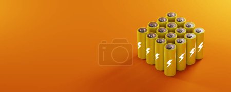 Photo for Infinite batteries, clean and sustainable energy concepts, 3d rendering - Royalty Free Image