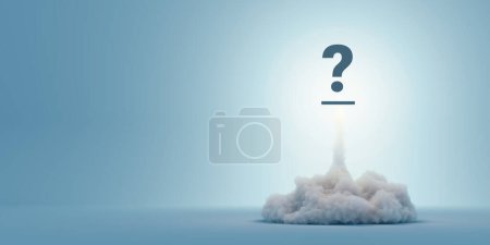 Téléchargez les photos : Explosion du point d'interrogation, rendu 3D original - en image libre de droit