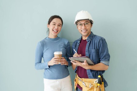 Photo for Real Estate Partnership, House Owner and Contractor in Construction Project. - Royalty Free Image