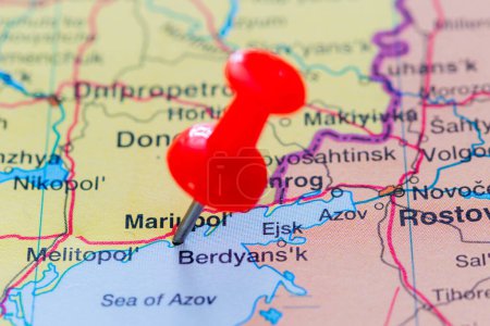 Die Lage von Berdjansk auf einer Landkarte der Ukraine