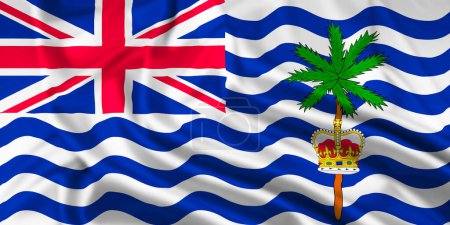 The Flag of the British Indian Ocean Territory, a British Overseas Territory, Rippled