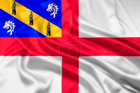 Le drapeau de l'île de Herm, une partie de la dépendance de la Couronne britannique du bailliage de Guernesey