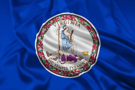 Die Flagge des US-Bundesstaates Virginia wackelte