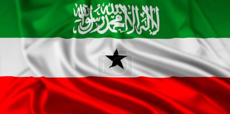 The Flag of The Republic of Somaliland , a non United Nations Member, claimed by Somalia, with a Ripple Effect