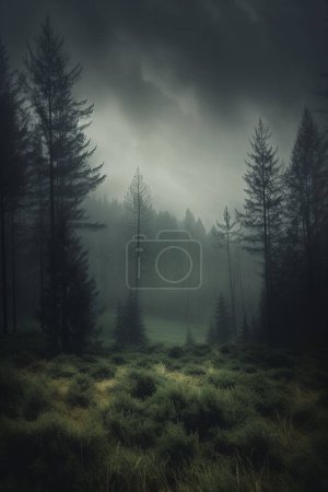 Defocus abstract background of the forest. High quality photo