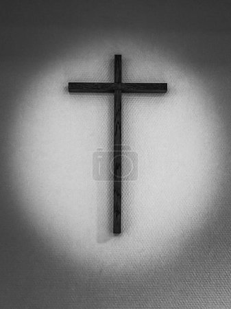 Photo for Concept or conceptual cross on background, texture with copy space for any text. metaphor 3d illustration for god, christ, christianity, religion, faith, saint, spiritual, jesus, faith, resurrection - Royalty Free Image