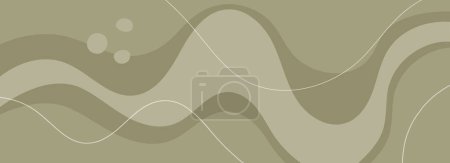 Illustration for Wide web banner with organic curves and texture. Vector abstract background - Royalty Free Image